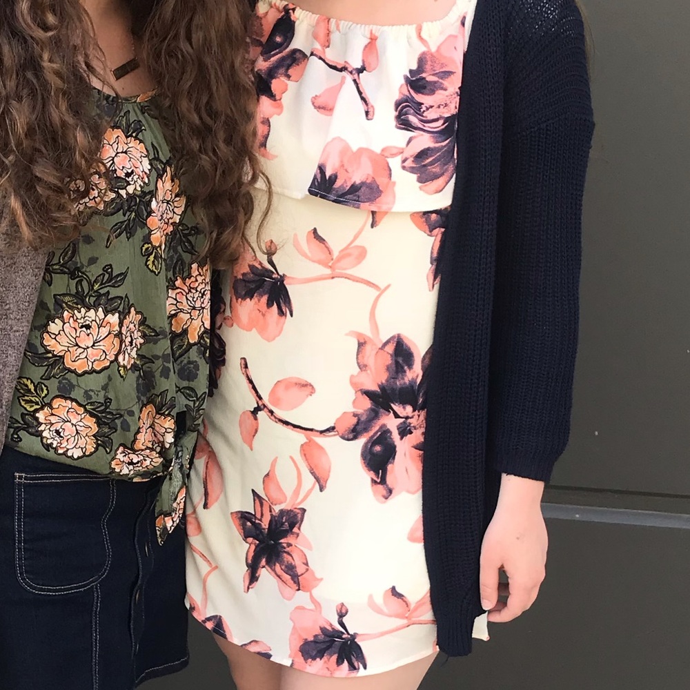 Off the shoulder FLOWER DRESS